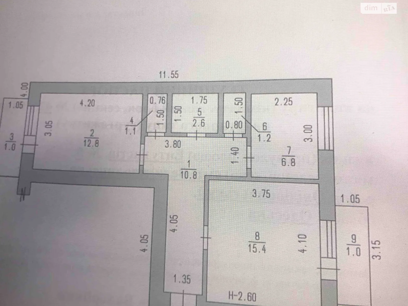 Продается 2-комнатная квартира 52.7 кв. м в Великодолинском, ул. Энтузиастов - фото 1