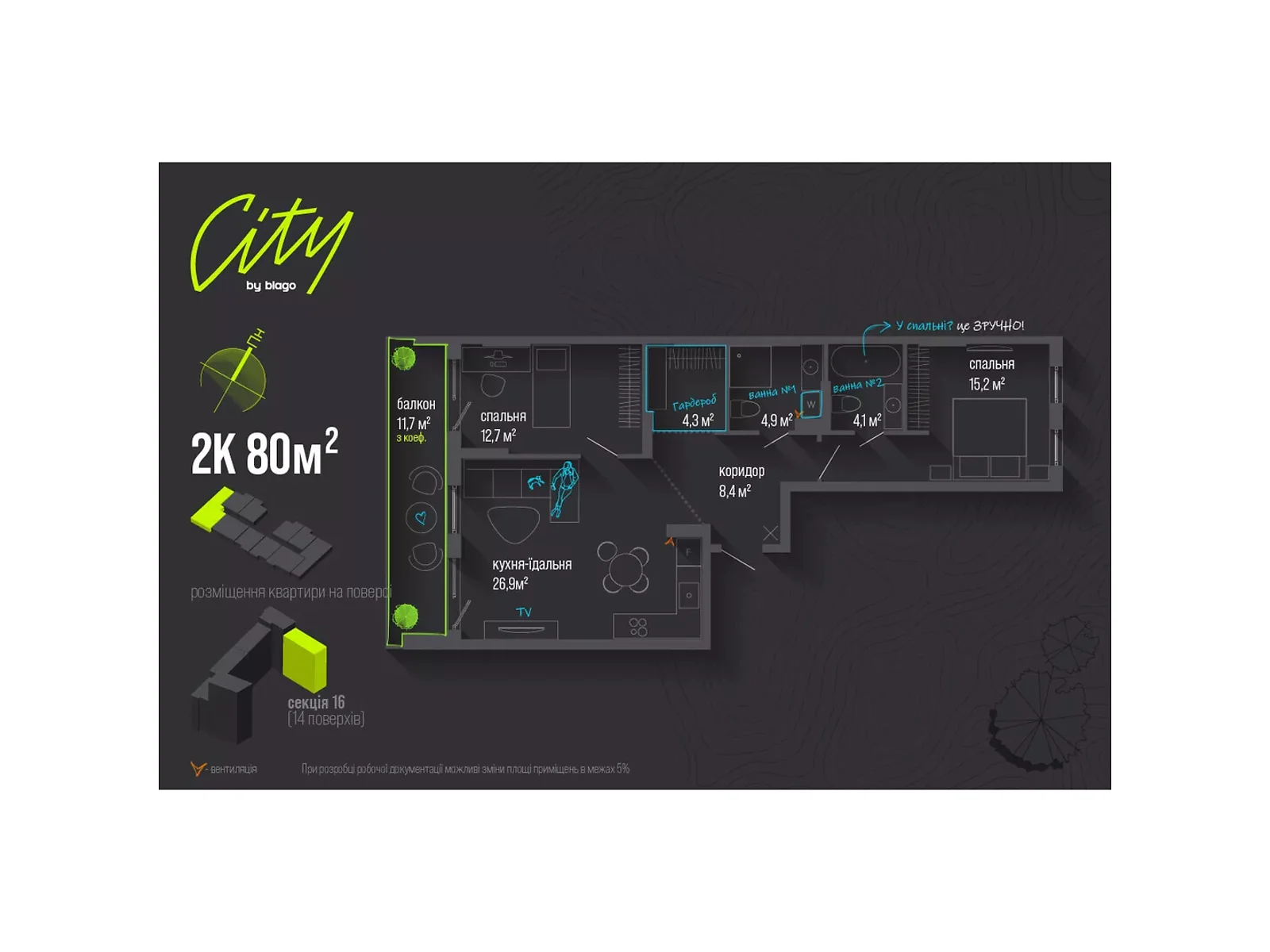 Продається 2-кімнатна квартира 80 кв. м у Івано-Франківську, вул. Національної Гвардії, 16 - фото 1