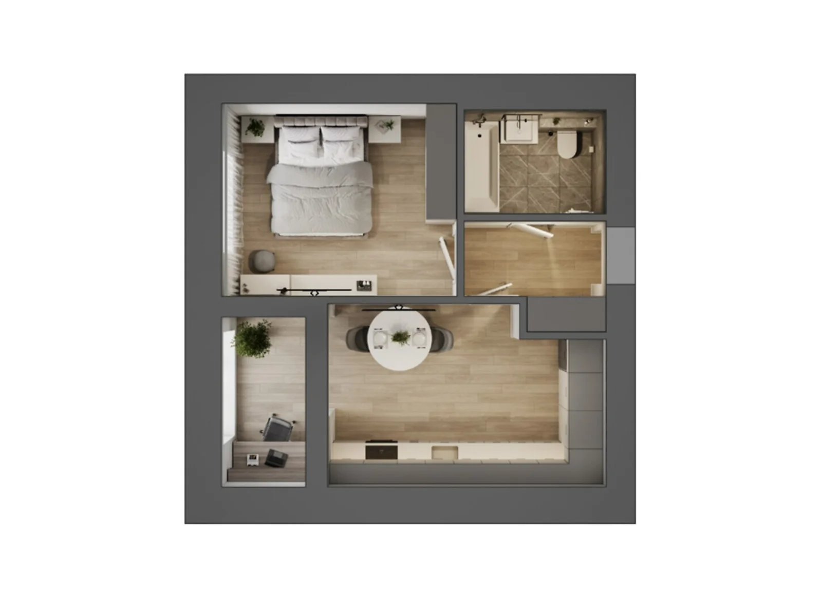 Продается 1-комнатная квартира 41.7 кв. м в Ровно, ул. Студенческая, 24 - фото 1