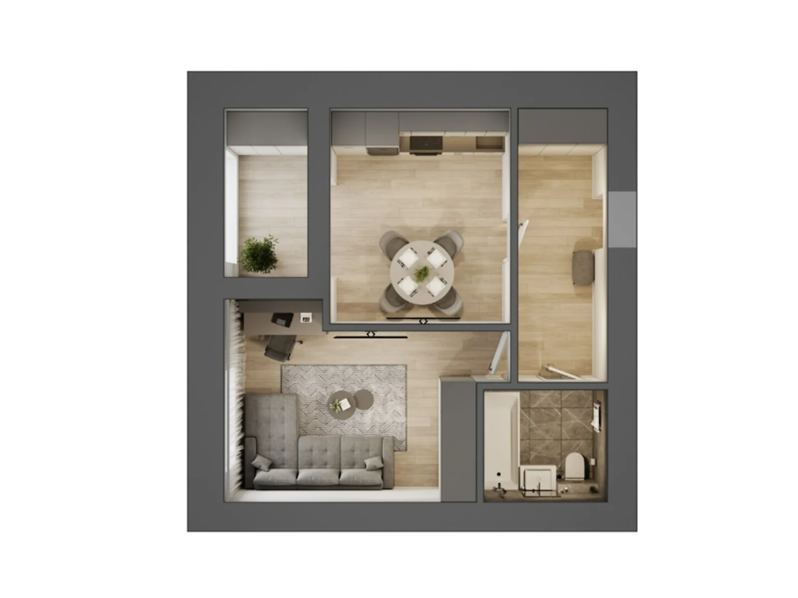 Продается 1-комнатная квартира 43.1 кв. м в Ровно, ул. Студенческая, 24 - фото 1