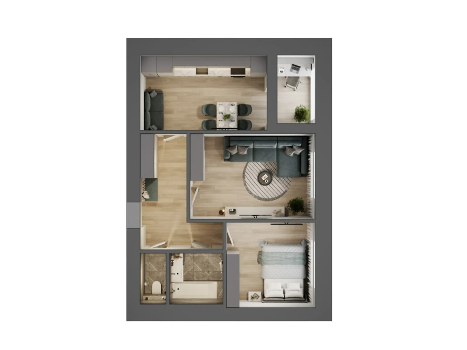 Продается 2-комнатная квартира 61 кв. м в Ровно, ул. Студенческая, 24 - фото 1