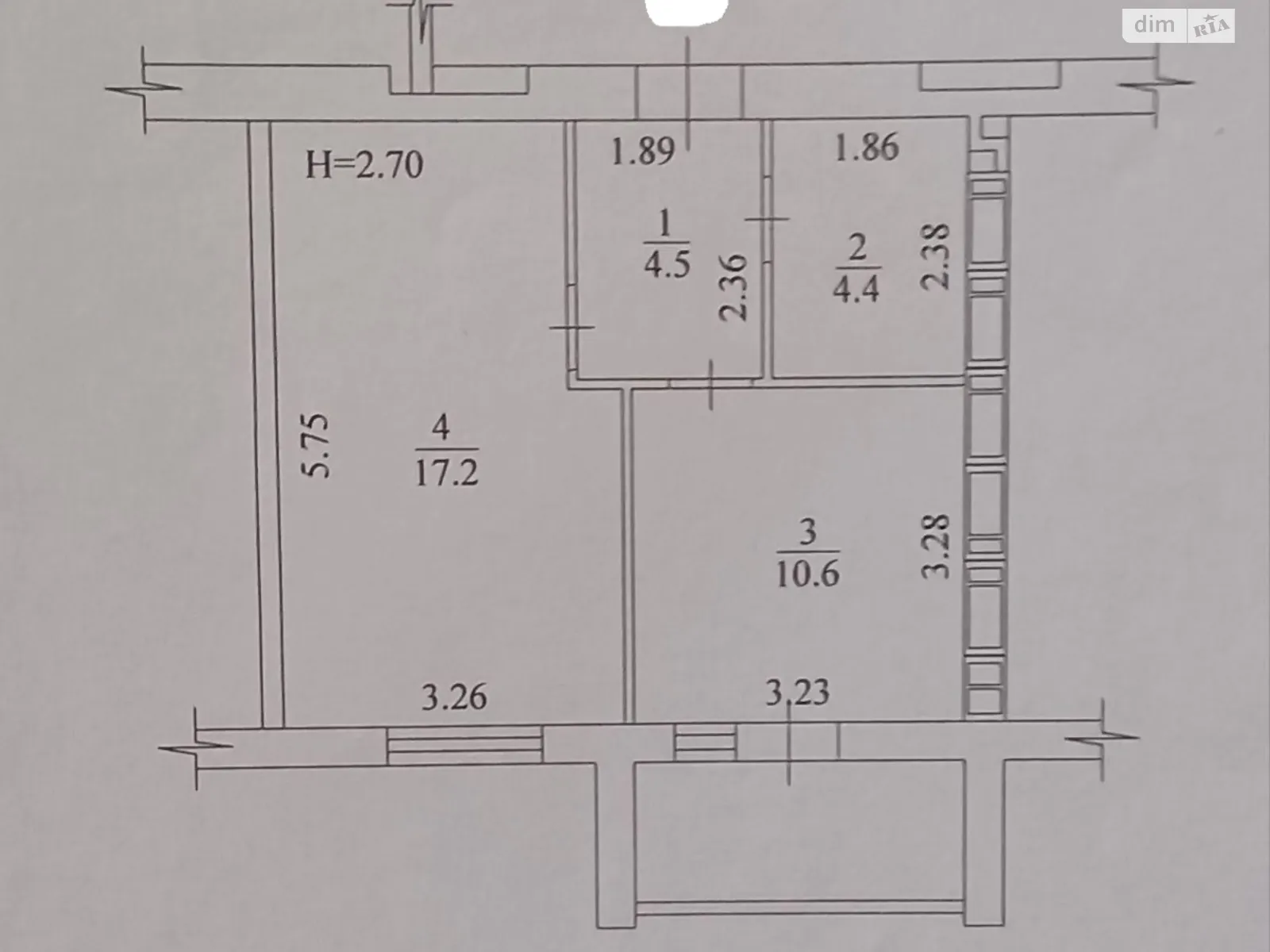 Продається 1-кімнатна квартира 38.6 кв. м у Харкові, вул. Миру, 53 - фото 1