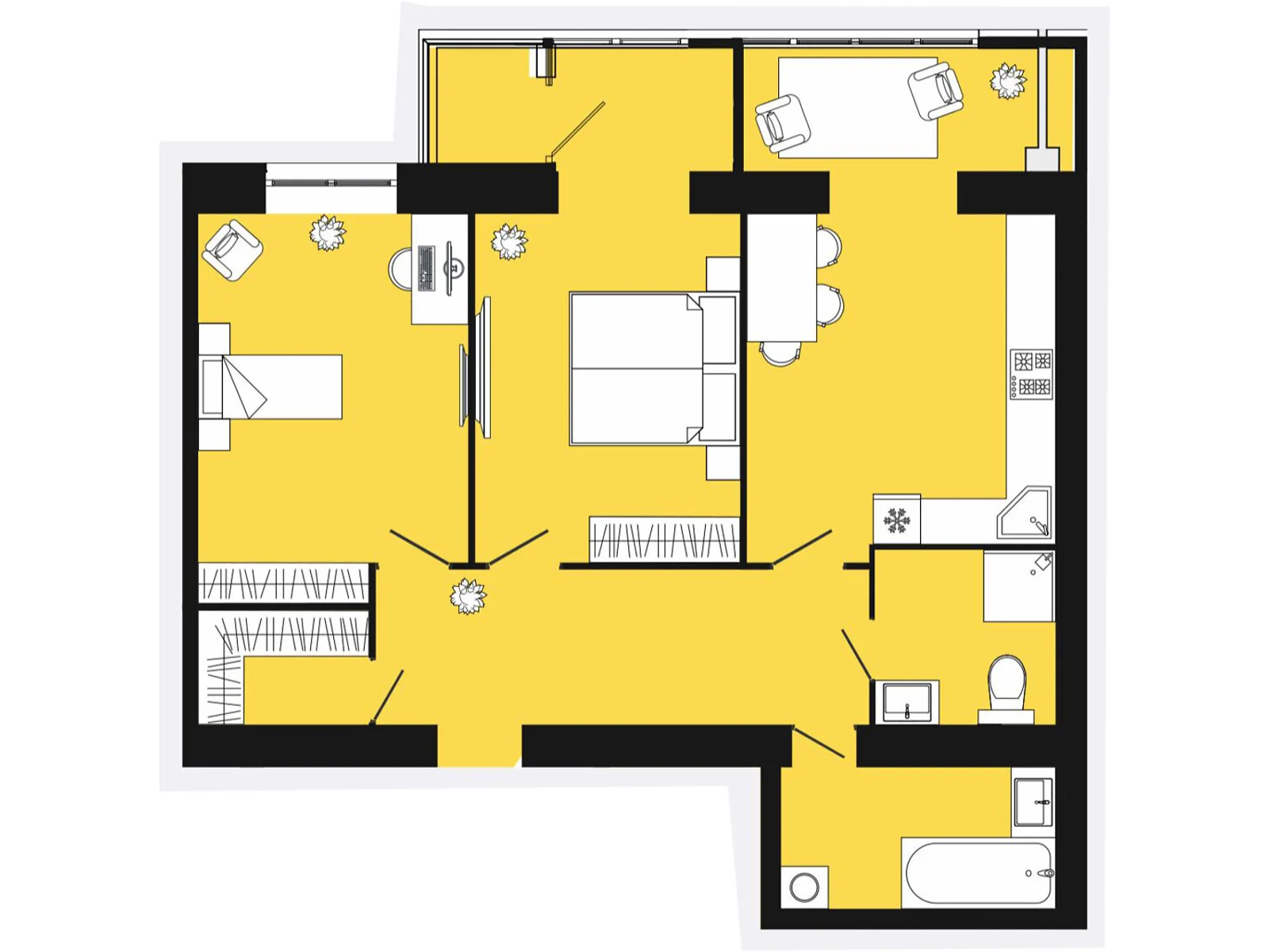 Продается 1-комнатная квартира 78.3 кв. м в Слобожанском, ул. Содружества, 10 - фото 1