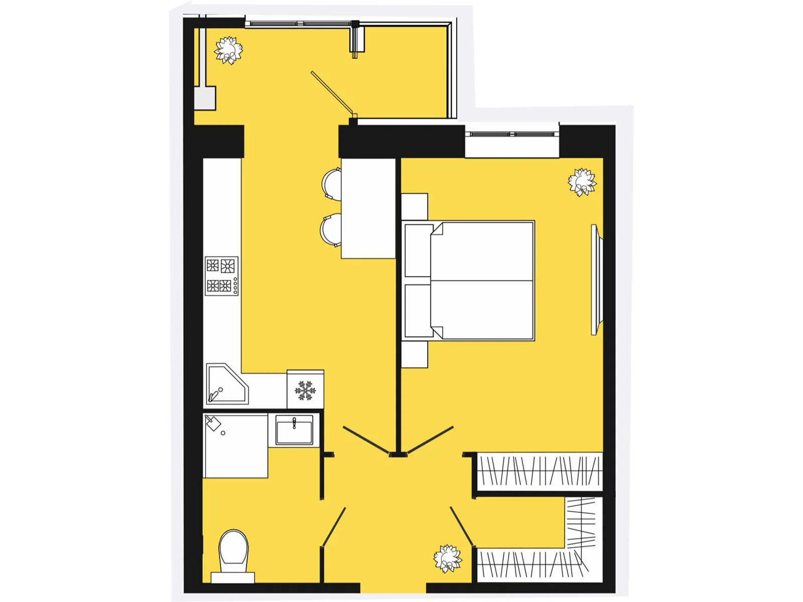 Продается 1-комнатная квартира 46 кв. м в Слобожанском, ул. Содружества, 10 - фото 1