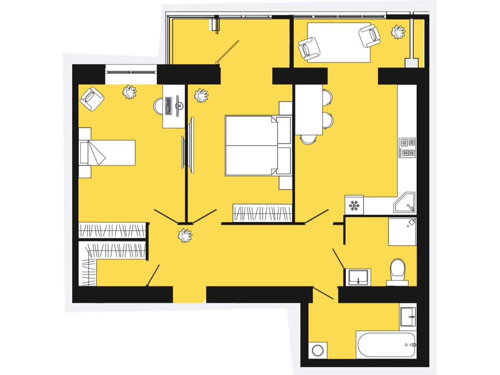 Продается 1-комнатная квартира 79.2 кв. м в Слобожанском, ул. Содружества, 10 - фото 1