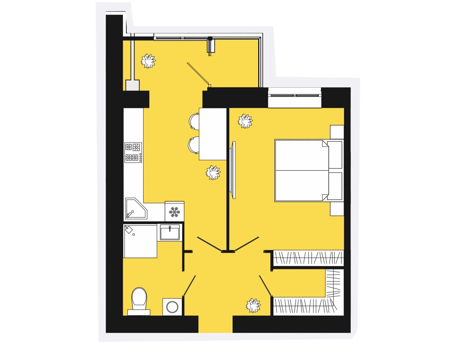 Продается 1-комнатная квартира 47.3 кв. м в Слобожанском, ул. Содружества, 10 - фото 1