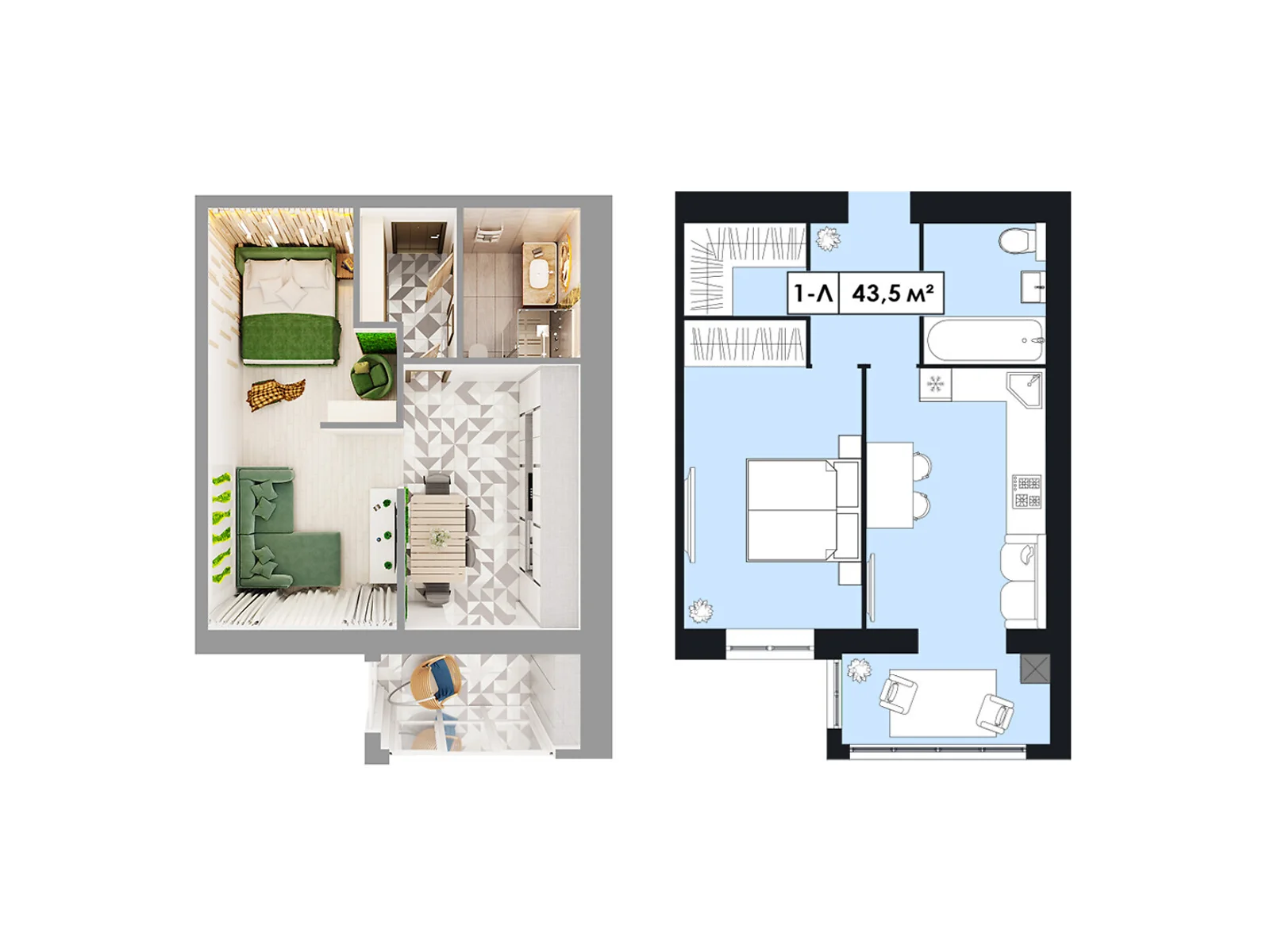 Продается 1-комнатная квартира 43.5 кв. м в Днепре, Запорожское шоссе, 32 - фото 1