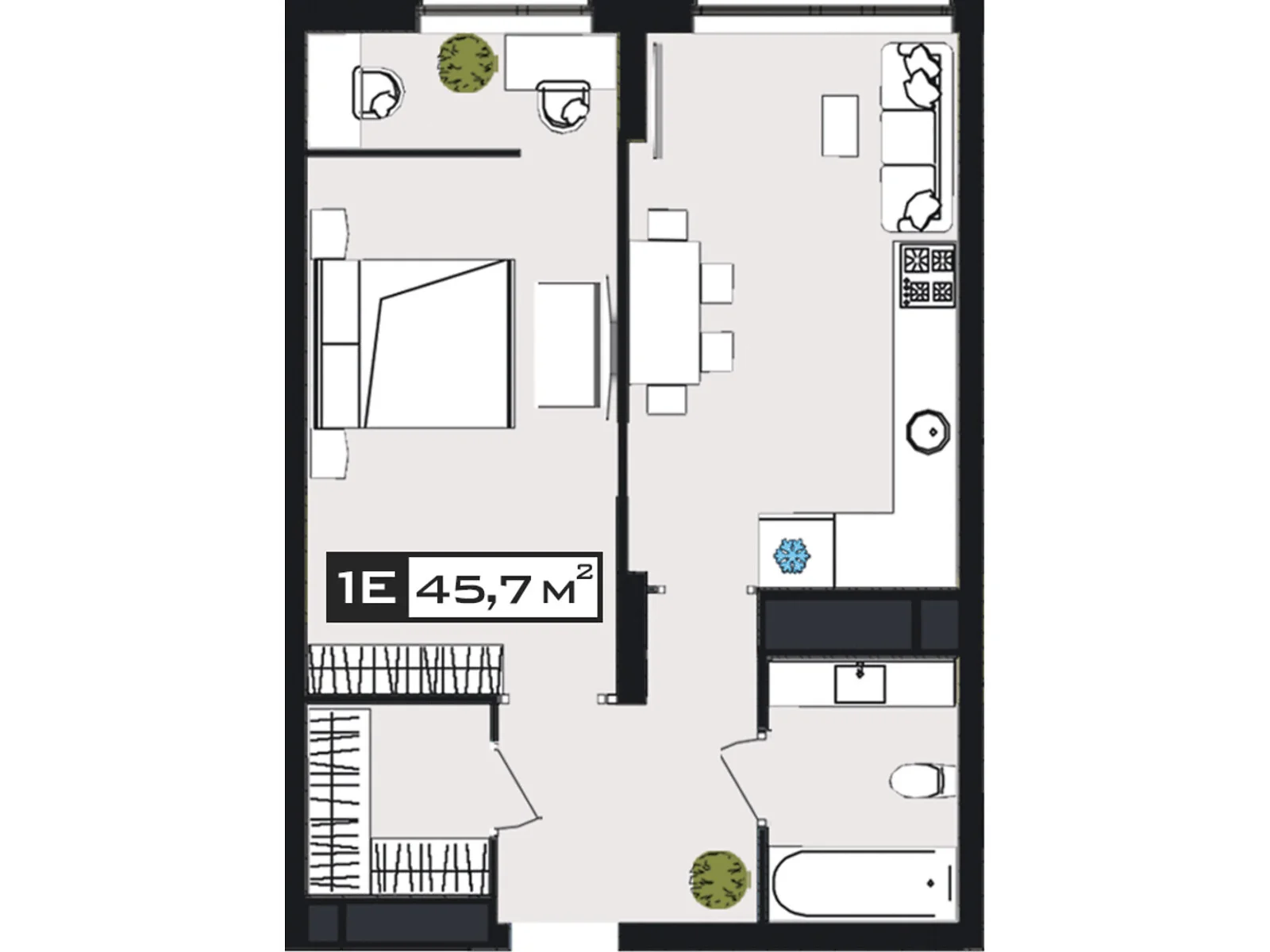 Продается 1-комнатная квартира 45.7 кв. м в Днепре, ул. Набережная Победы, 152 - фото 1