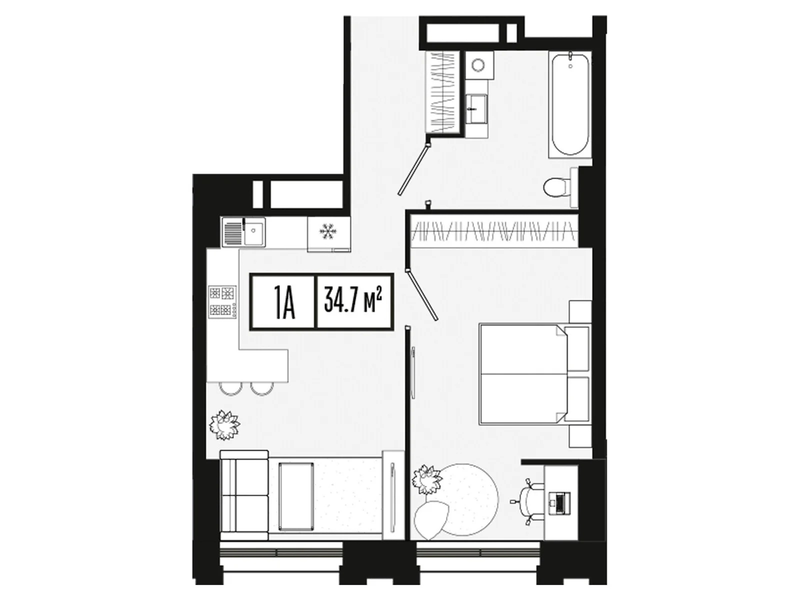 Продается 1-комнатная квартира 35.4 кв. м в Днепре, ул. 3-ї Штурмової Бригади(6-й стрелковой дивизии), 29 - фото 1