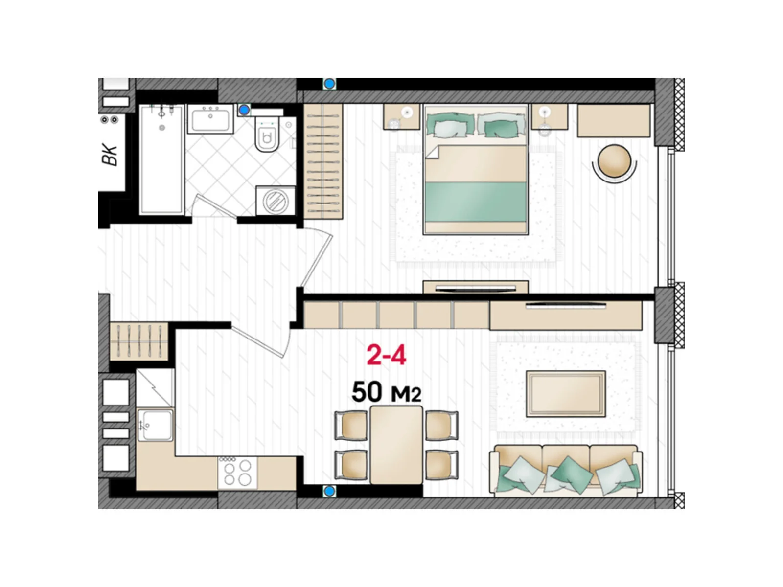 Продается 1-комнатная квартира 50 кв. м в Днепре, ул. Уляновская(Ульянова), 11 - фото 1