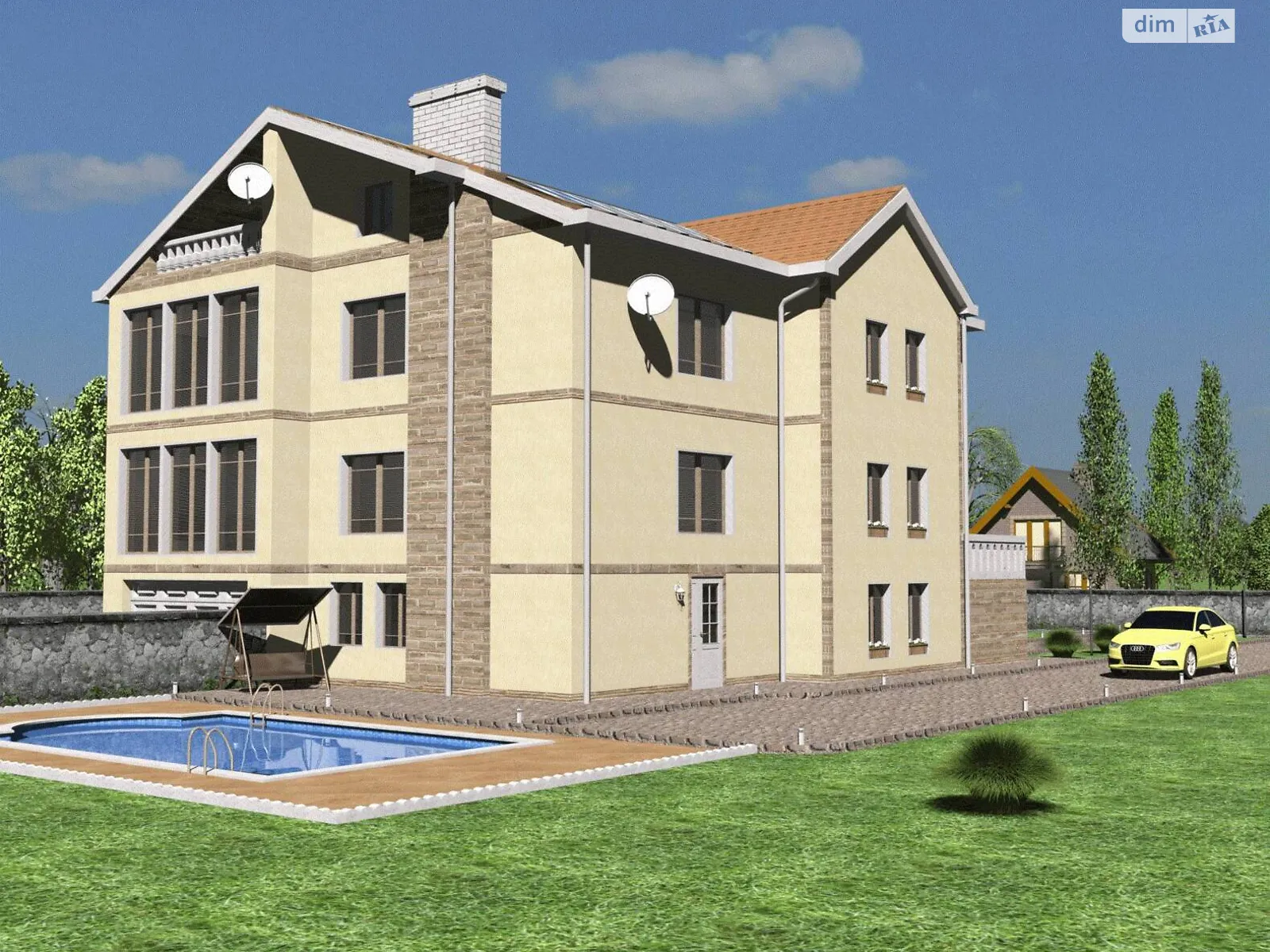 Продается дом на 3 этажа 320 кв. м с мебелью, цена: 75000 $ - фото 1