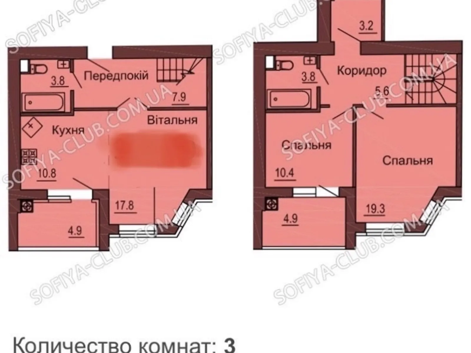 Продается 2-комнатная квартира 89.7 кв. м в Софиевской Борщаговке, ул. Калиновая, 3 - фото 1