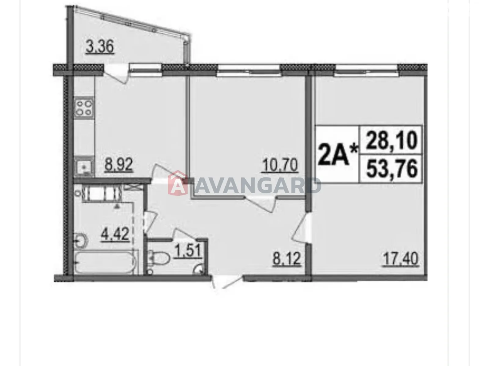 Продается 2-комнатная квартира 54 кв. м в Киеве, ул. Бориса Гмыри, 20 - фото 1