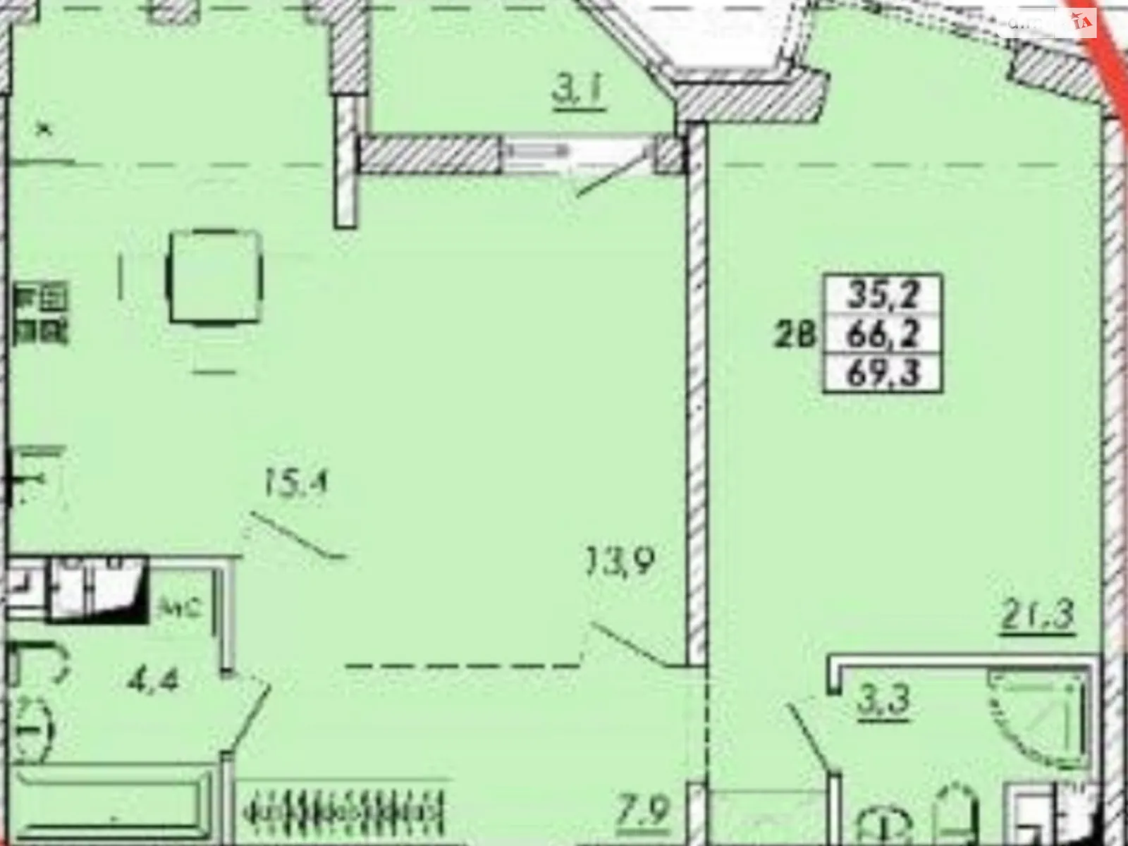 Продается 2-комнатная квартира 70 кв. м в Одессе, ул. Прохоровская, 40 корпус 5 - фото 1