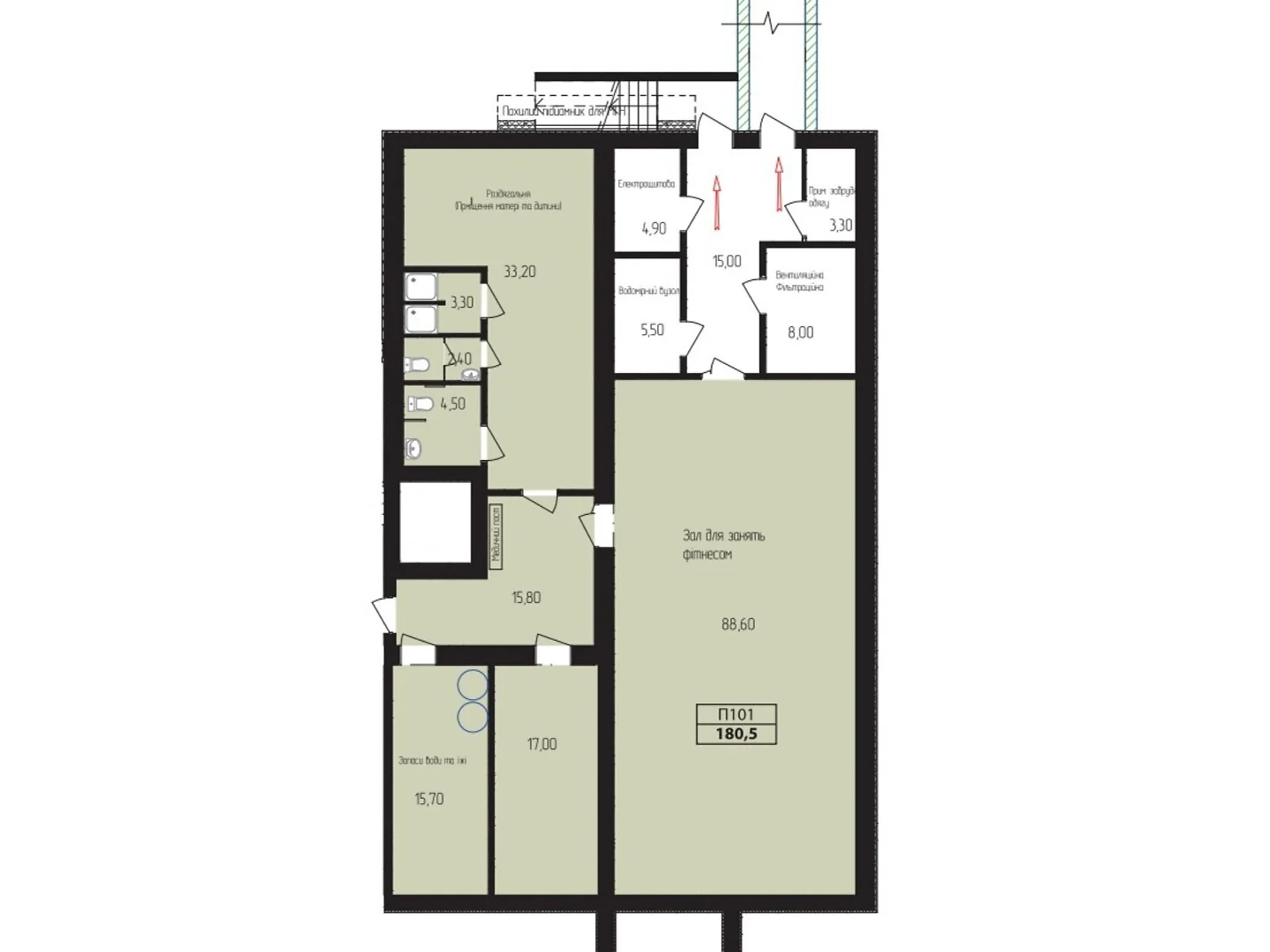 Продается объект сферы услуг 180.5 кв. м в 7-этажном здании, цена: 144400 $ - фото 1