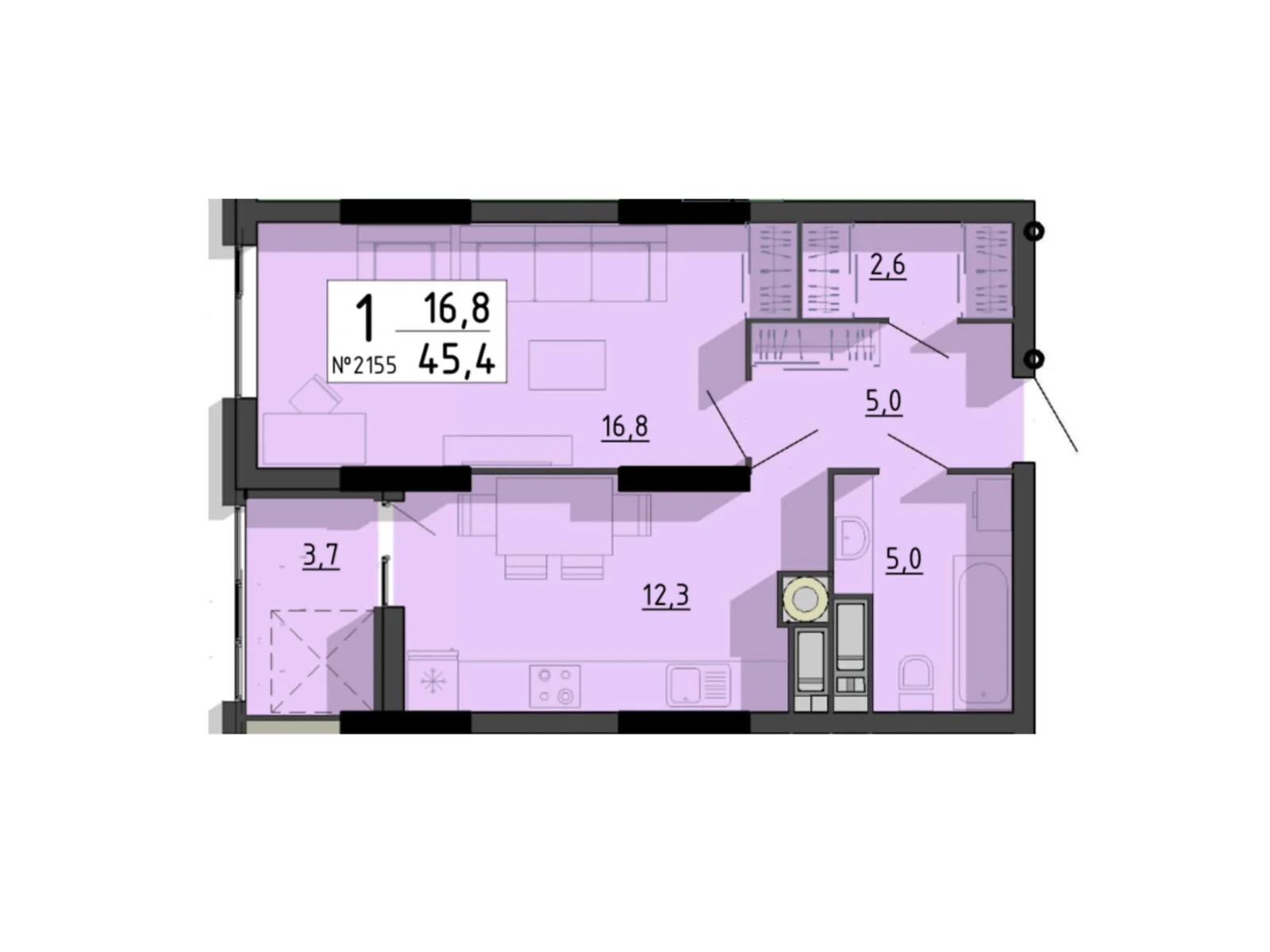 вул. Білецька, 56 Циганська Гора Тернопіль ЖК SvitLand Residences, цена: 54480 $ - фото 1