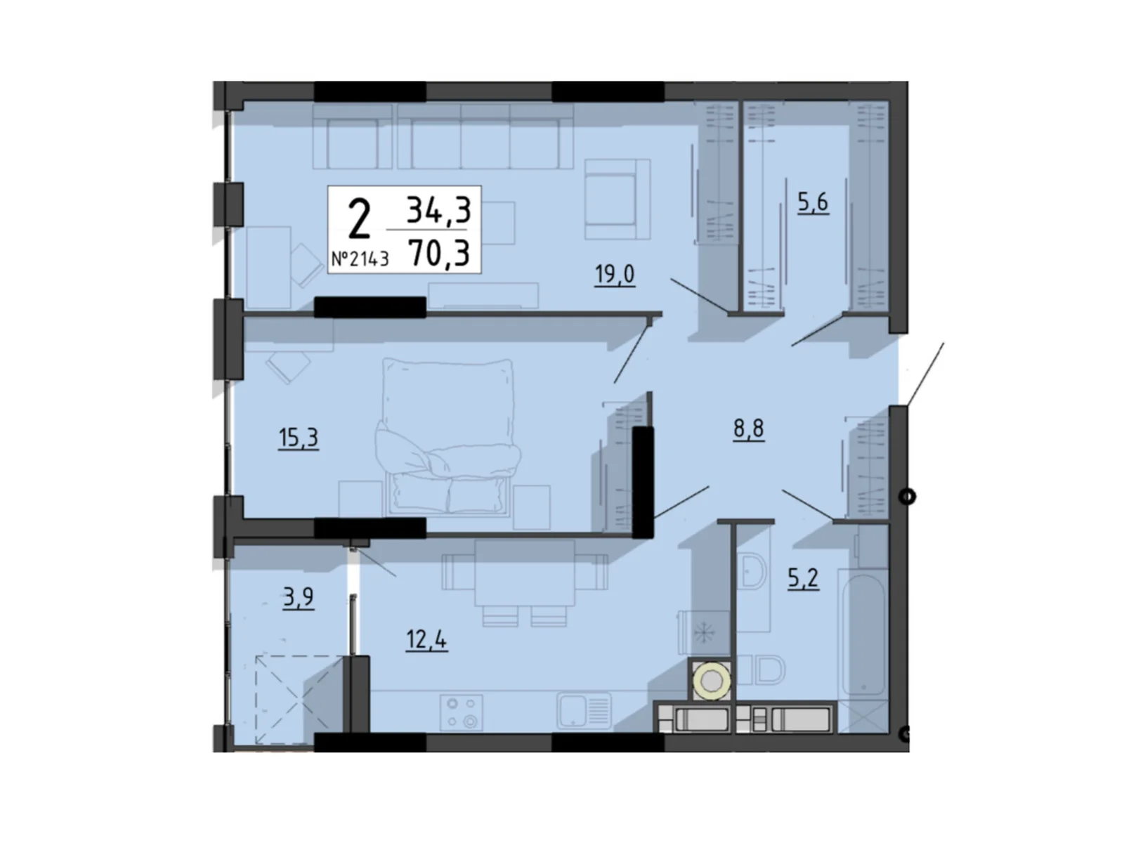 вул. Білецька, 56 Циганська Гора Тернопіль ЖК SvitLand Residences, цена: 84360 $ - фото 1