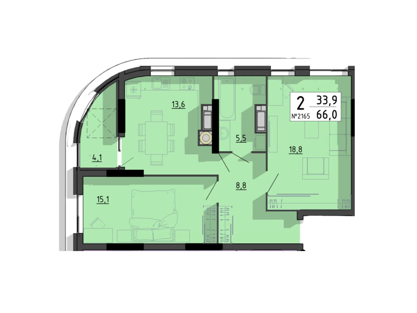вул. Білецька, 56 Циганська Гора Тернопіль ЖК SvitLand Residences, цена: 79200 $ - фото 1