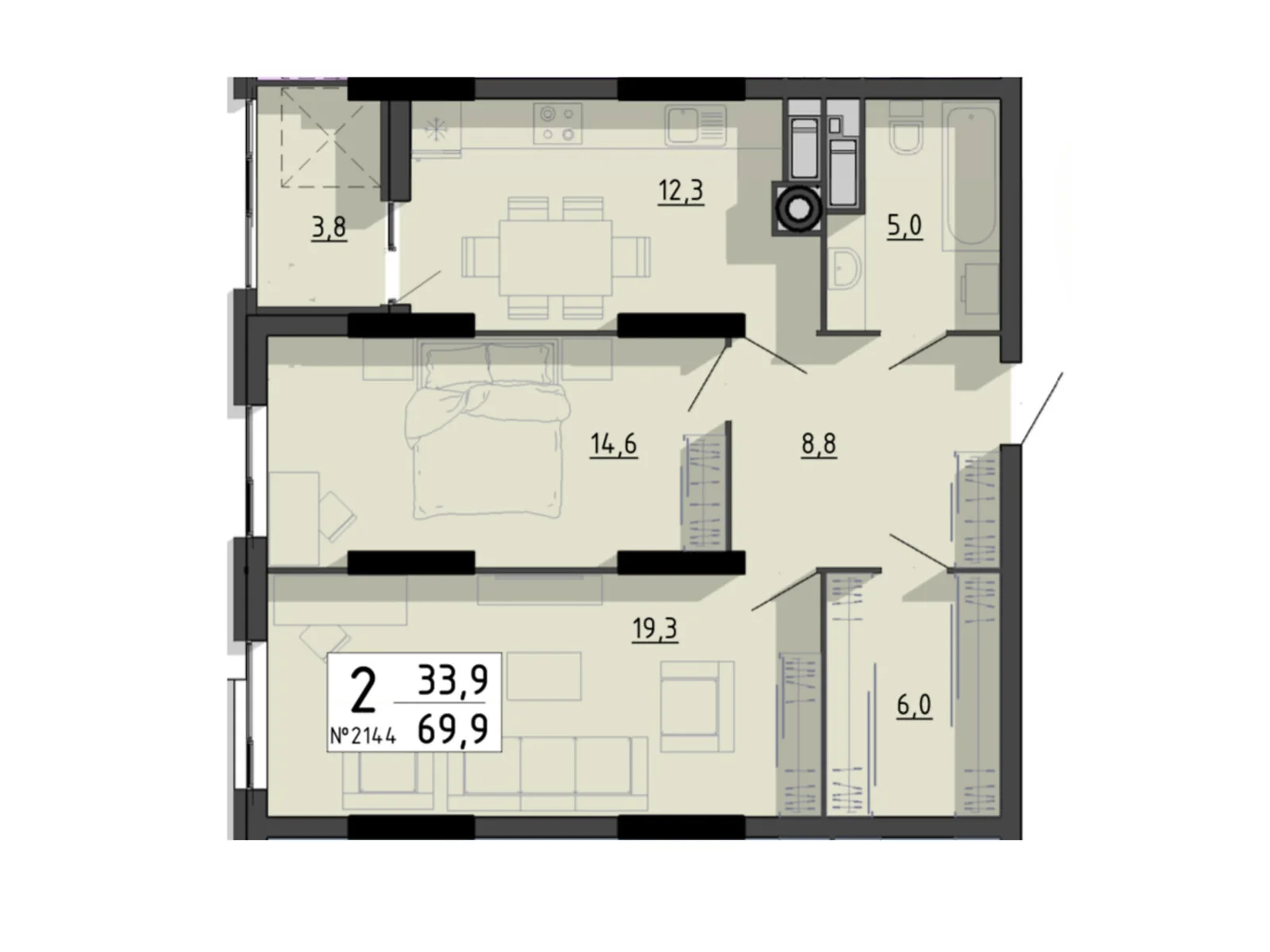 вул. Білецька, 56 Циганська Гора Тернопіль ЖК SvitLand Residences, цена: 83880 $ - фото 1