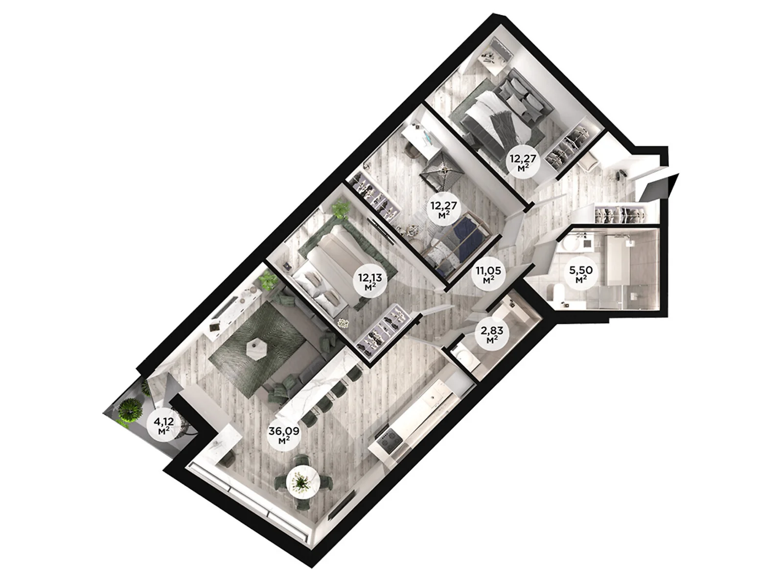 Продается 4-комнатная квартира 96.26 кв. м в Днепре, ул. Солнечная Набережная(Малиновского Маршала) - фото 1