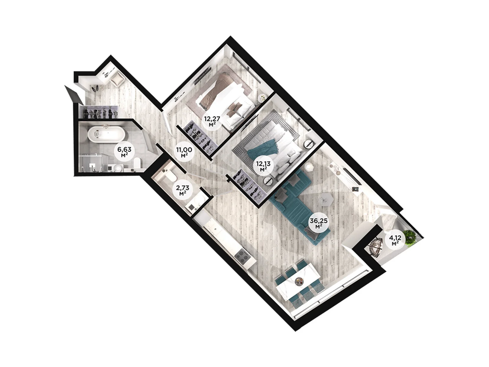 Продается 3-комнатная квартира 85.13 кв. м в Днепре, ул. Солнечная Набережная(Малиновского Маршала) - фото 1
