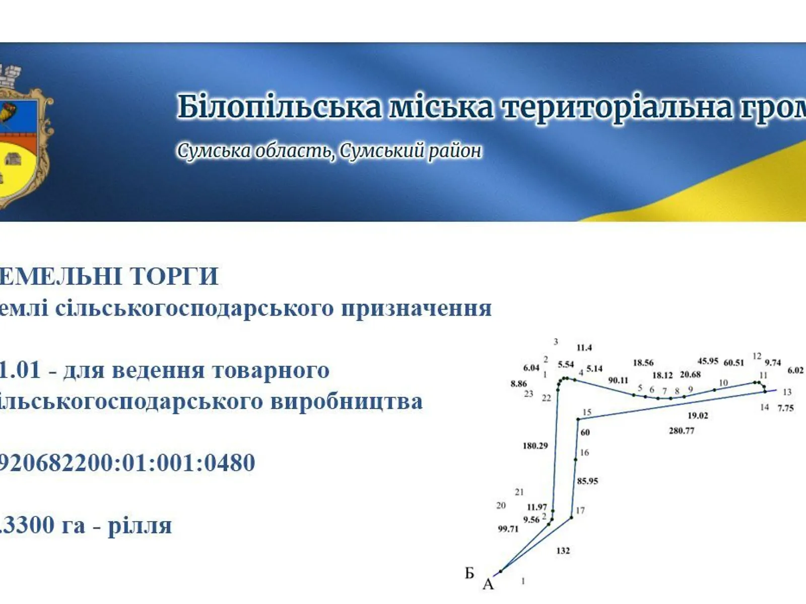 Сдается в аренду земельный участок 1.33 соток в Сумской области, цена: 5977 грн - фото 1