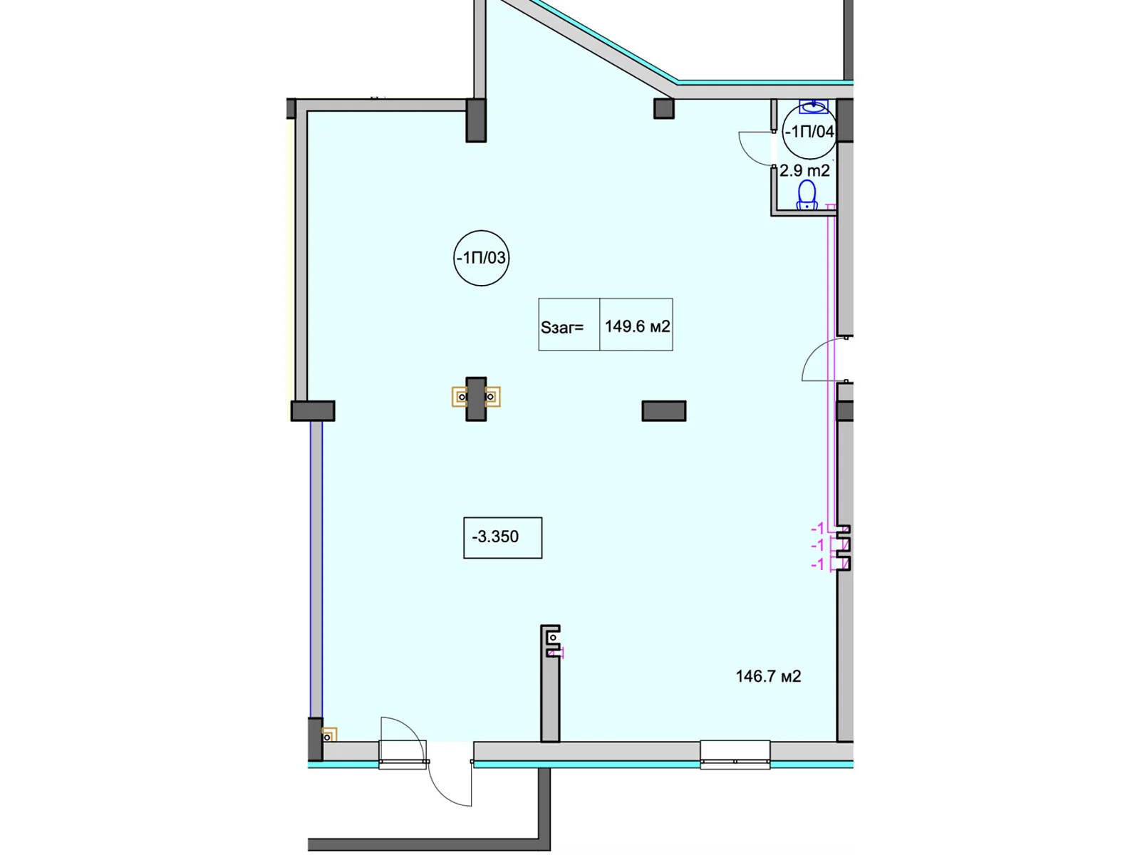 Продается объект сферы услуг 152.5 кв. м в 7-этажном здании, цена: 103700 $ - фото 1