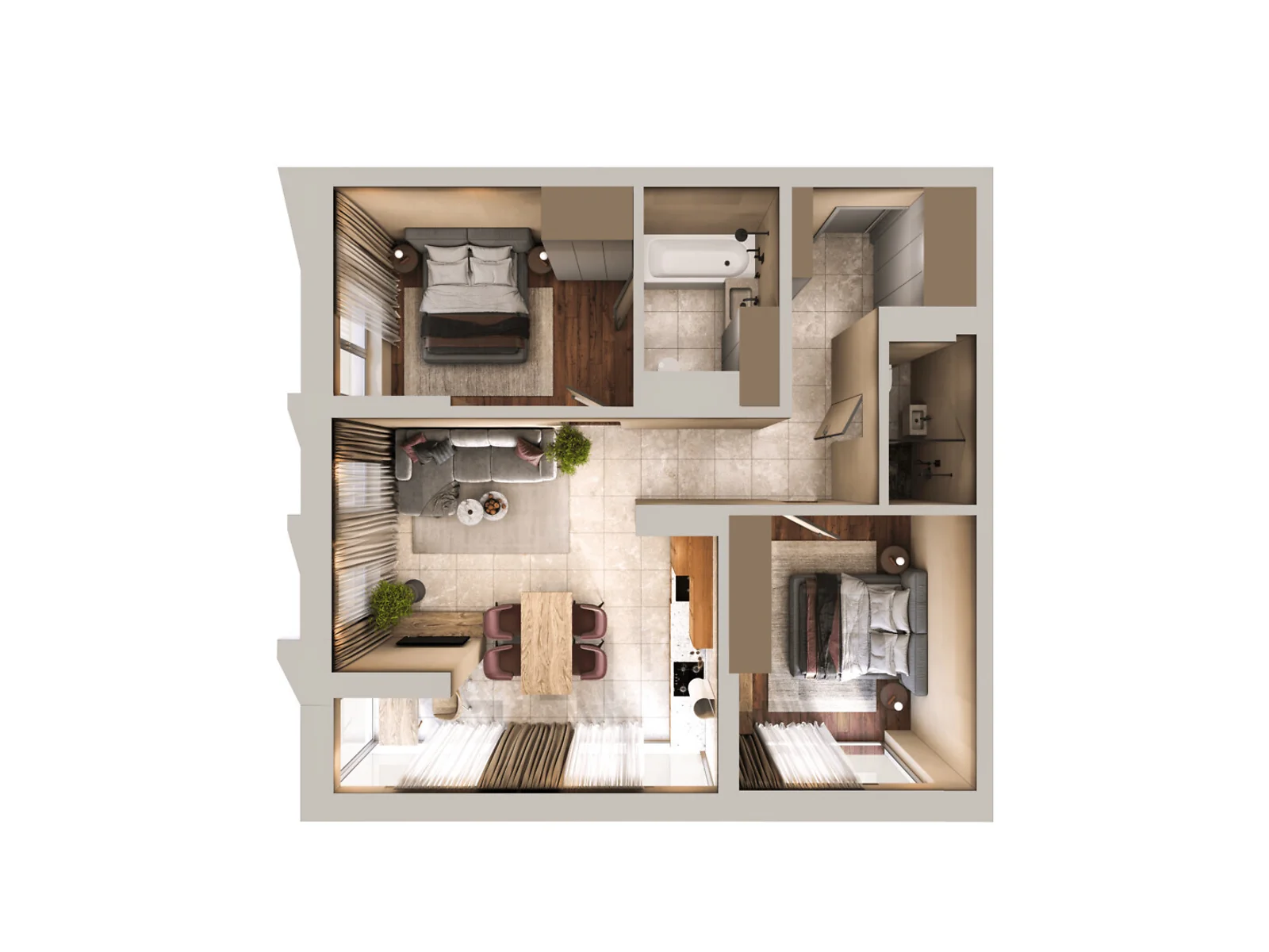 Продается 2-комнатная квартира 60.5 кв. м в Киеве, пер. Лысогорский, 20 - фото 1