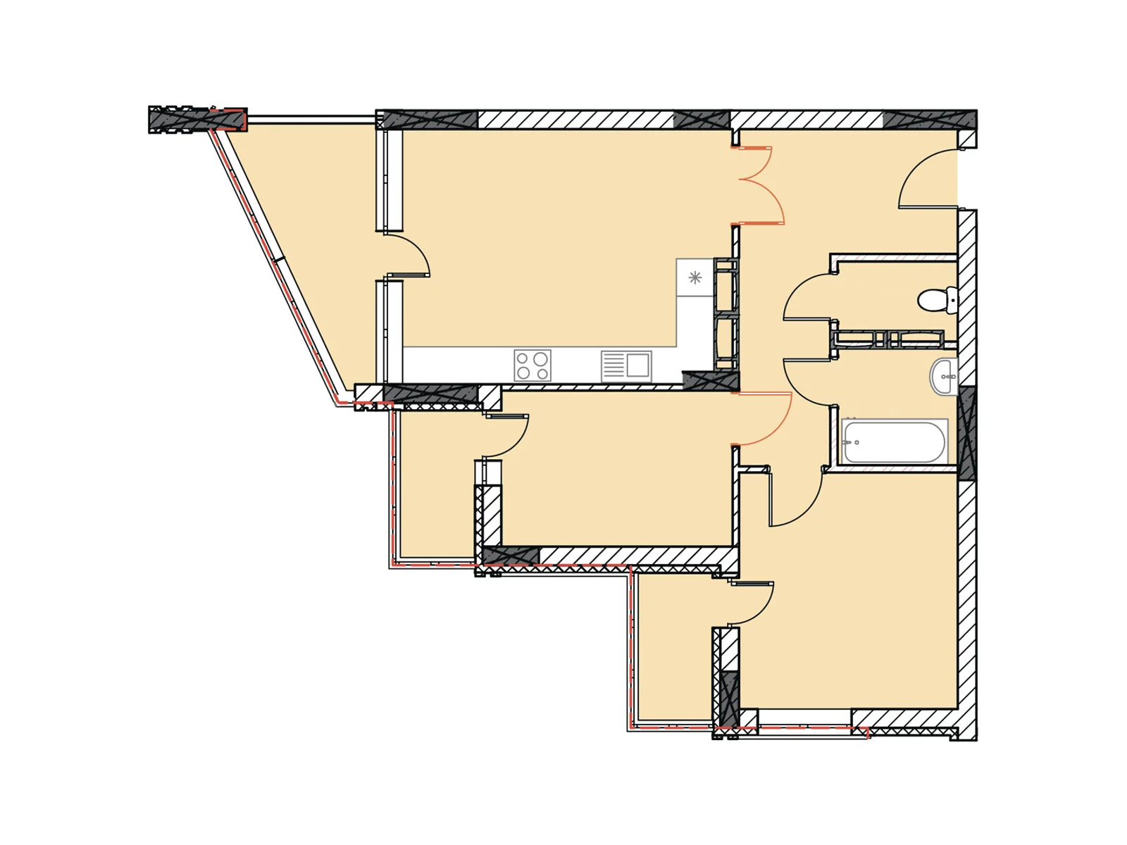 Продается 2-комнатная квартира 77.68 кв. м в Ирпене, Гостомельское шоссе, 49 - фото 1