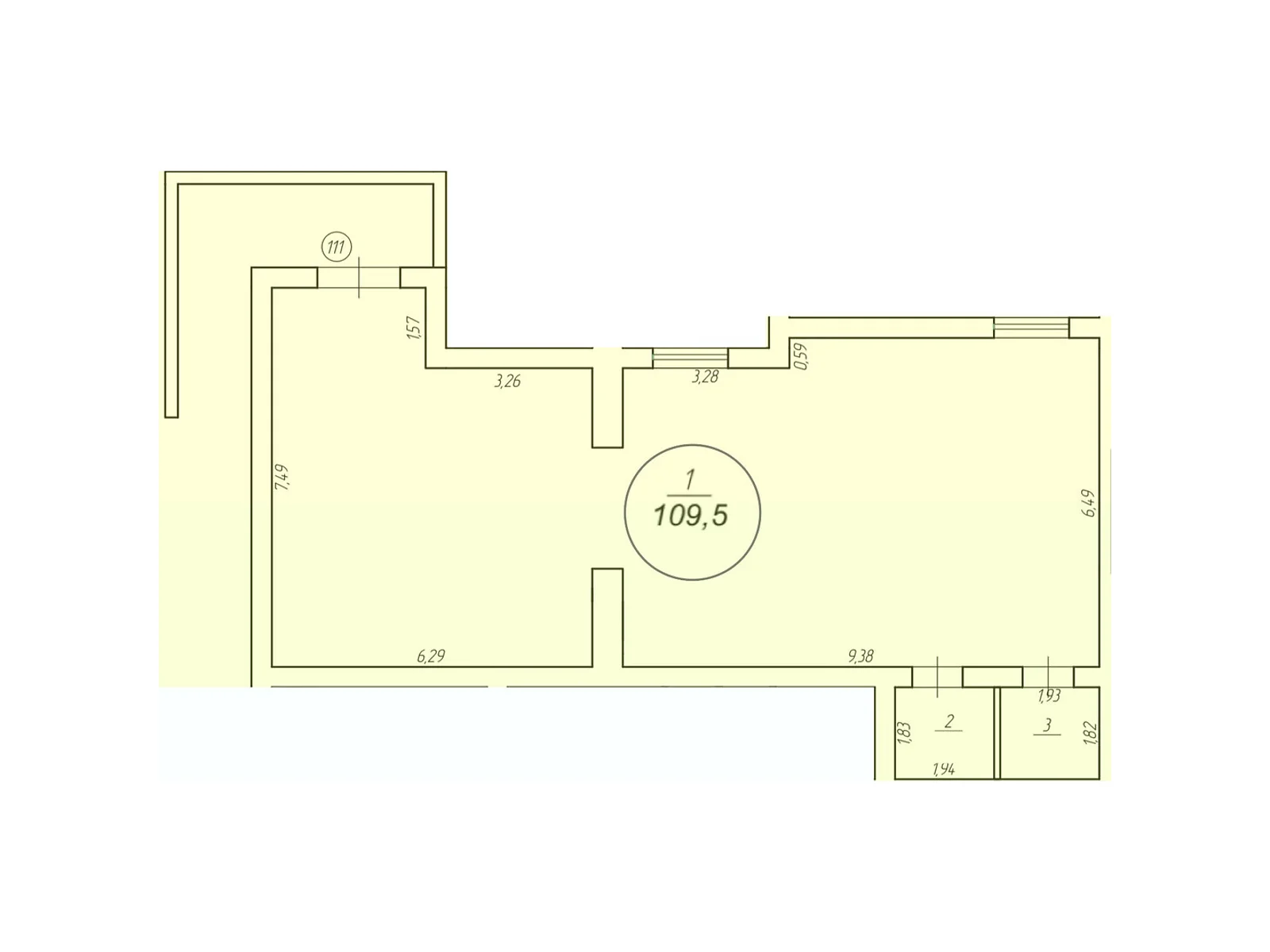 Продается объект сферы услуг 109.5 кв. м в 6-этажном здании, цена: 92900 $ - фото 1