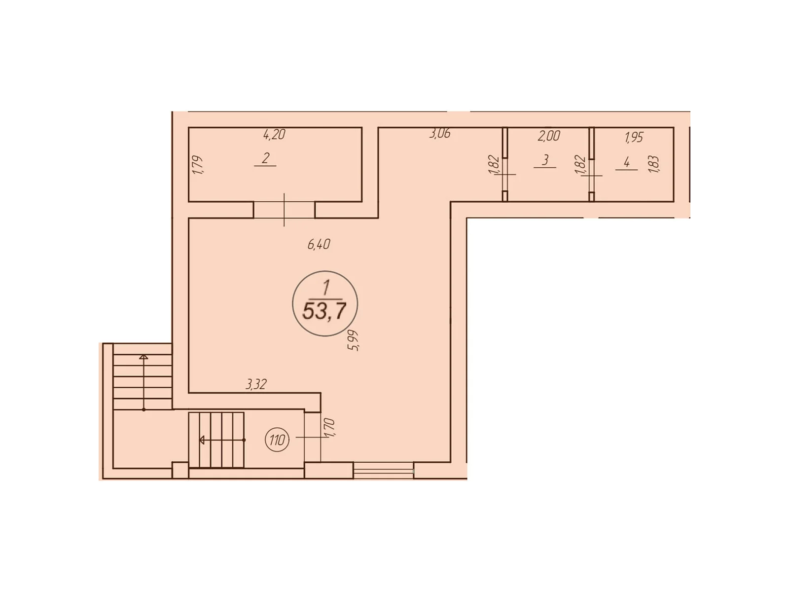 Продается объект сферы услуг 53.7 кв. м в 6-этажном здании, цена: 53700 $ - фото 1