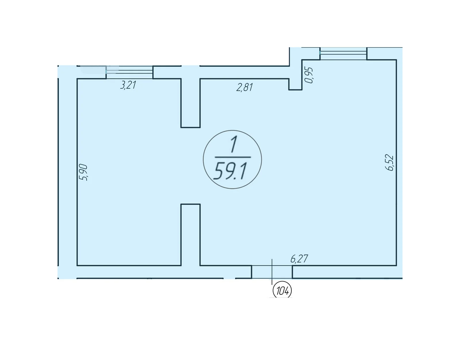 Продается объект сферы услуг 59.1 кв. м в 6-этажном здании, цена: 57400 $ - фото 1