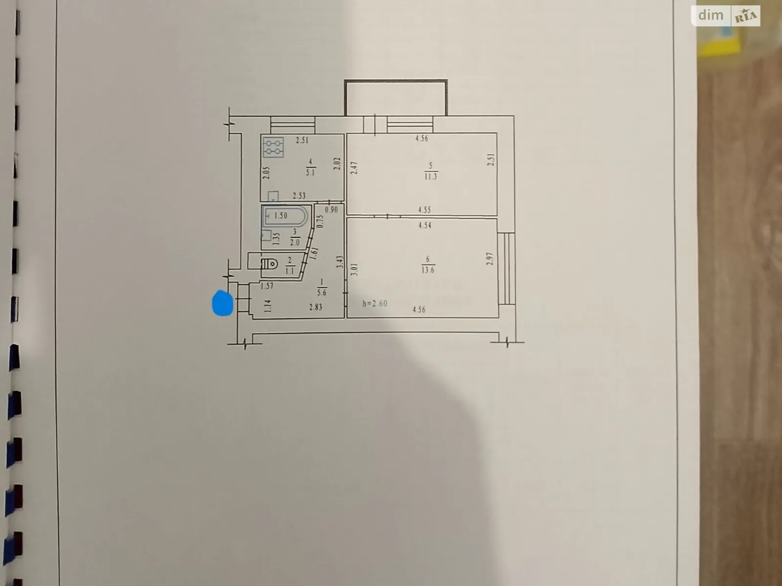 Продается 2-комнатная квартира 41.2 кв. м в Полтаве, ул. Ивана Нечуя-Левицкого - фото 1