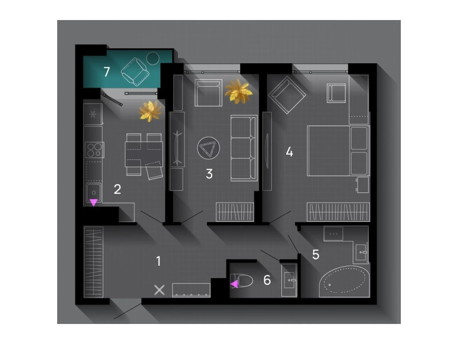 Продается 2-комнатная квартира 62 кв. м в Ивано-Франковске, ул. Хриплинская, 9 - фото 1