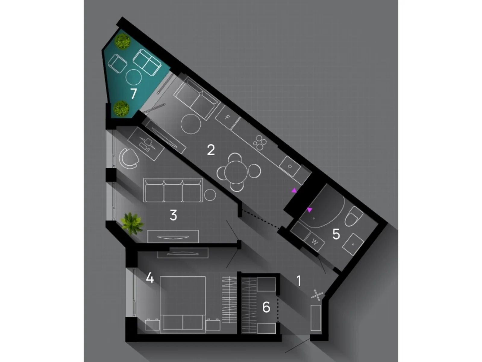 Продается 2-комнатная квартира 58 кв. м в Ивано-Франковске, ул. Хриплинская, 9 - фото 1