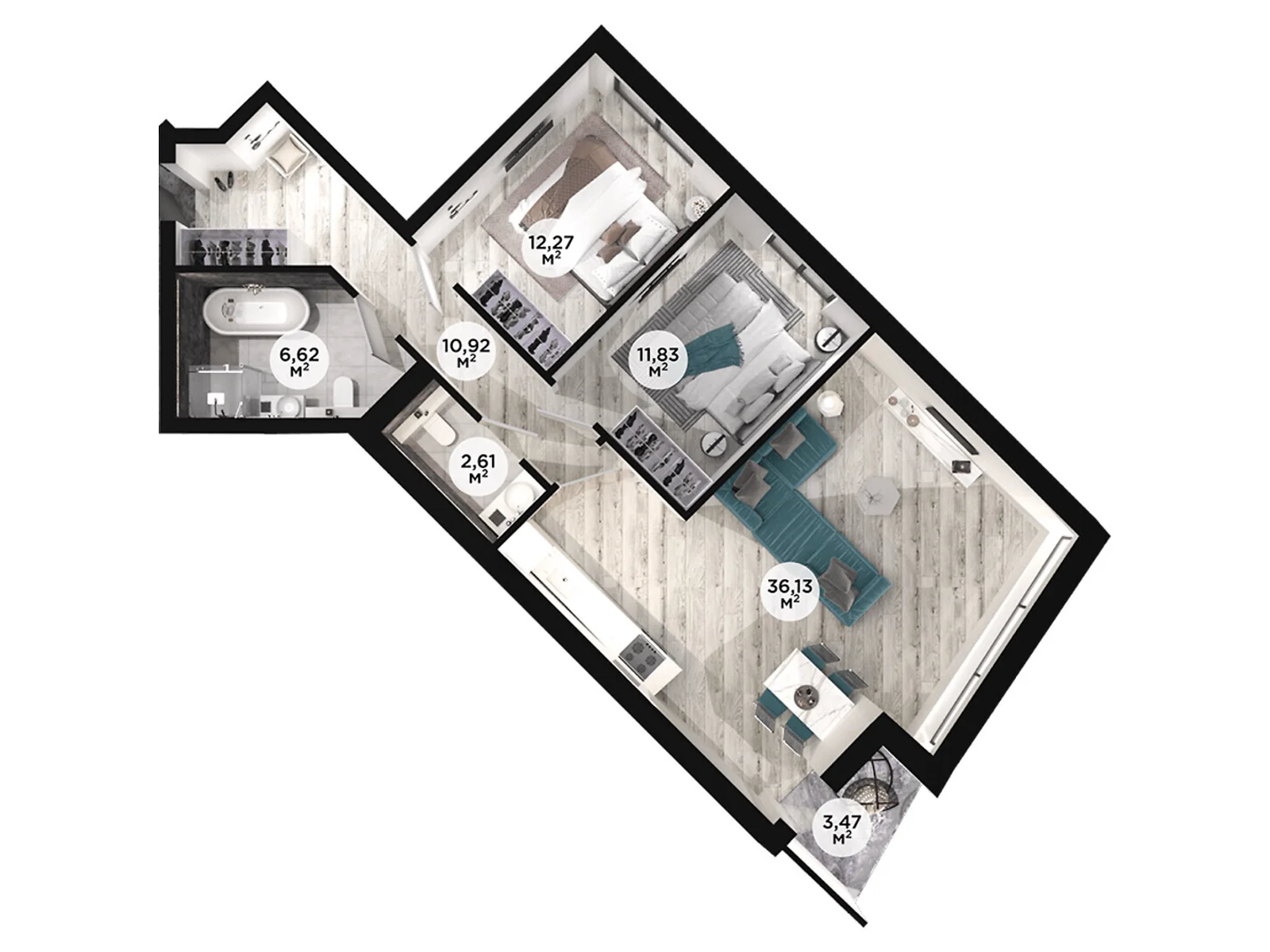 Продается 3-комнатная квартира 84.12 кв. м в Днепре, ул. Солнечная Набережная(Малиновского Маршала) - фото 1