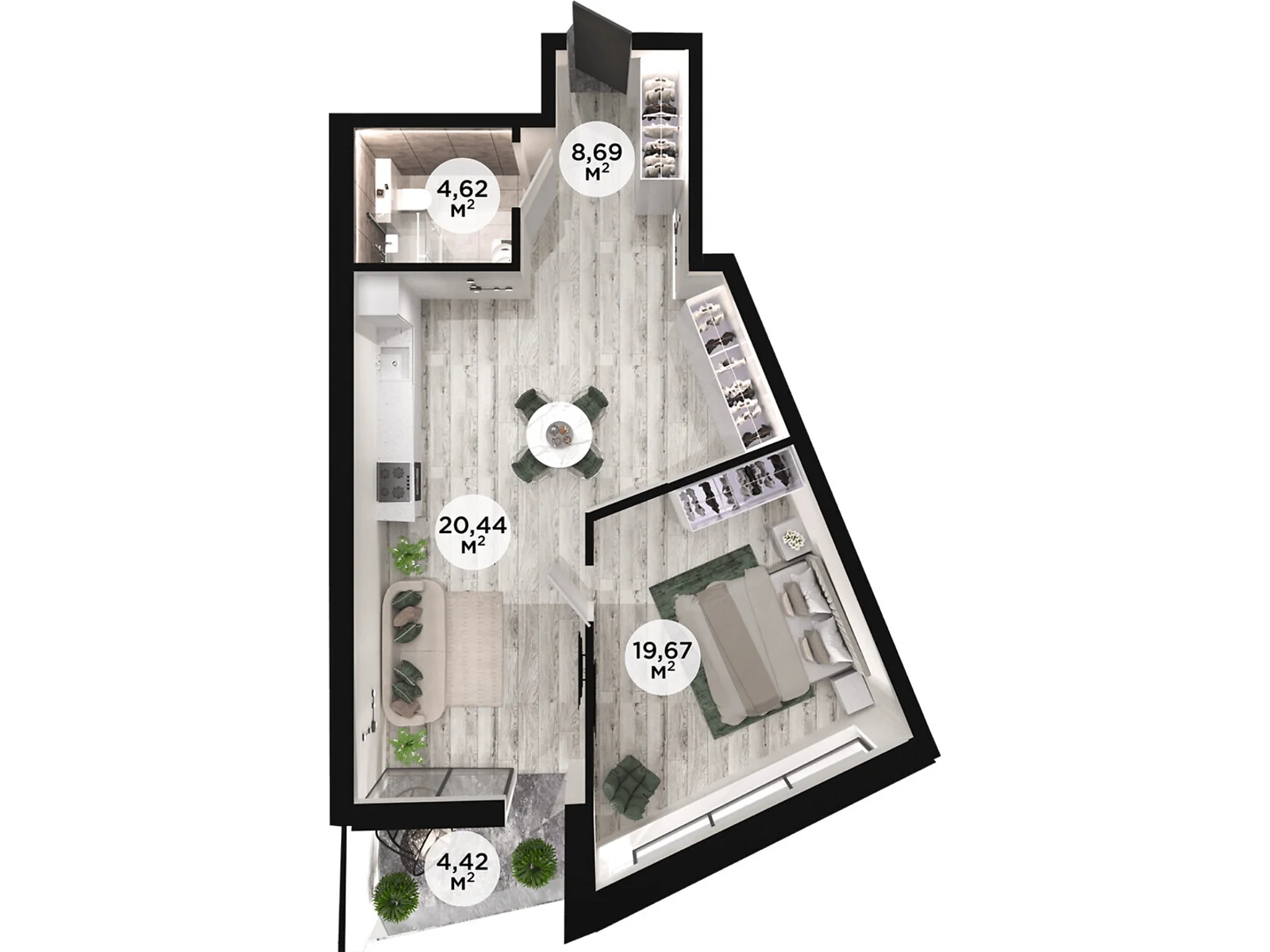 Продается 1-комнатная квартира 58.35 кв. м в Днепре, ул. Солнечная Набережная(Малиновского Маршала) - фото 1