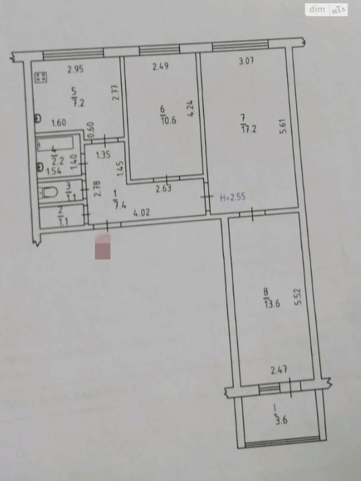 Продається 3-кімнатна квартира 64 кв. м у Києві, вул. Кіото, 5 - фото 1