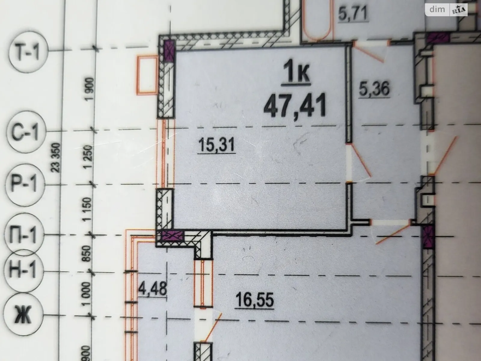 Продается 1-комнатная квартира 47.41 кв. м в Виннице, ул. Ивана Богуна, 27Б - фото 1