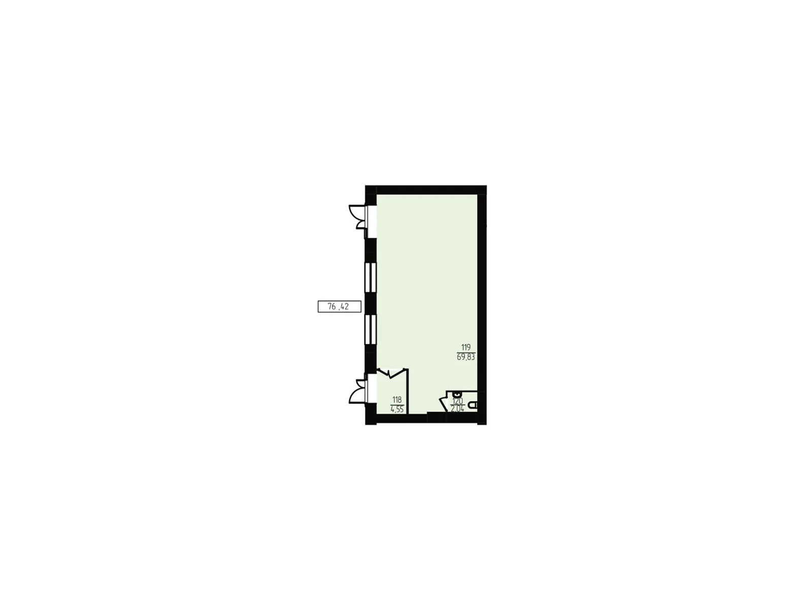Продается офис 76.42 кв. м в бизнес-центре, цена: 103167 $ - фото 1