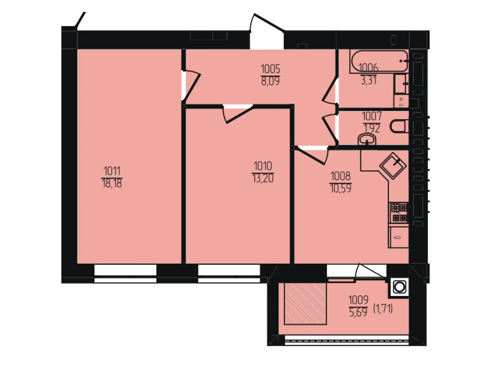 Продается 2-комнатная квартира 57 кв. м в Хмельницком, ул. Озерная, 20/4Б - фото 1