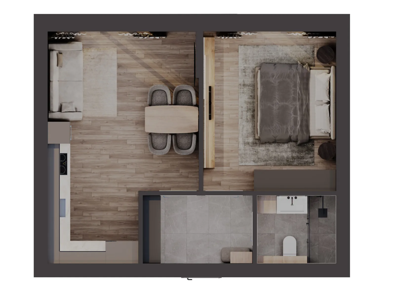 Продается 1-комнатная квартира 48 кв. м в Чагоре, ул. Международная - фото 1