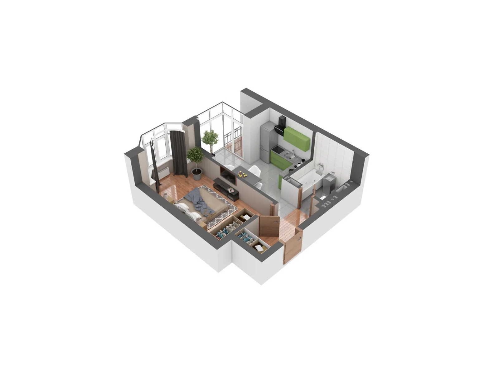 Продается 1-комнатная квартира 40 кв. м в Буче, бул. Леонида Бирюкова, 4 - фото 1