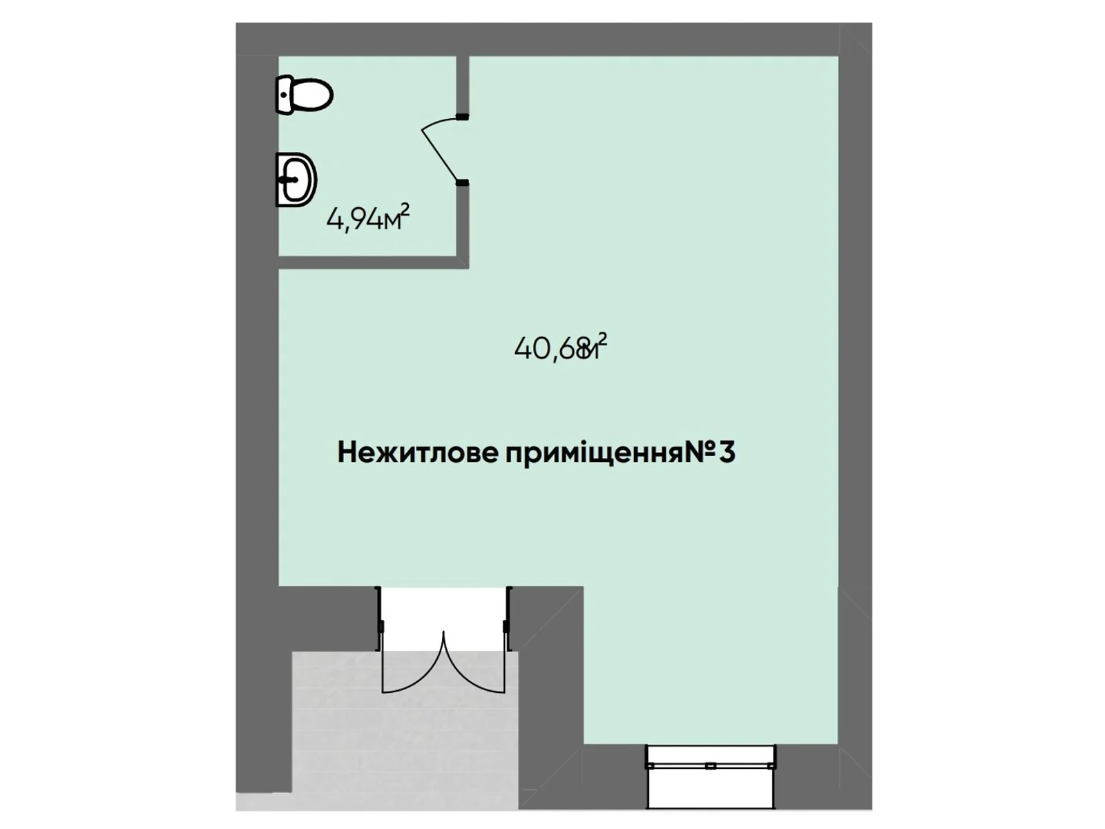 Продается объект сферы услуг 45.62 кв. м в 10-этажном здании, цена: 38777 $ - фото 1