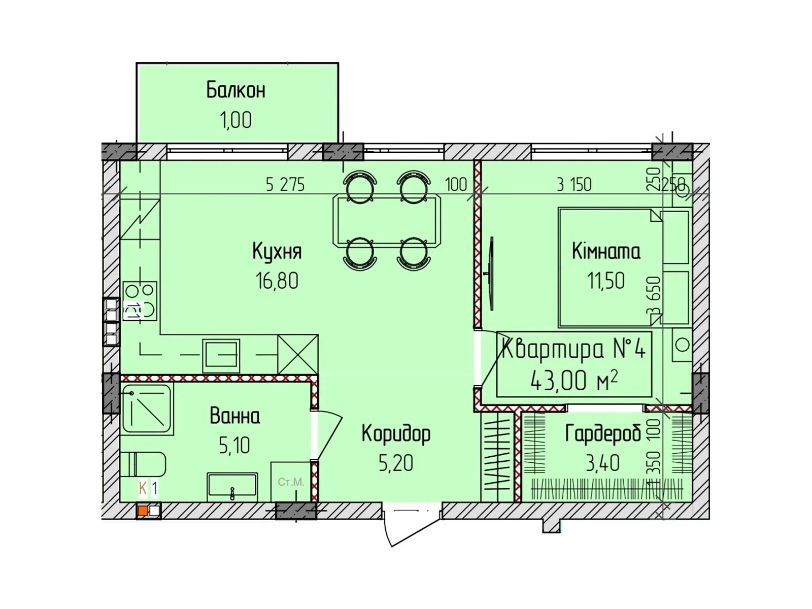 Продается 1-комнатная квартира 43 кв. м в Ужгороде, ул. Загорская, 188 - фото 1