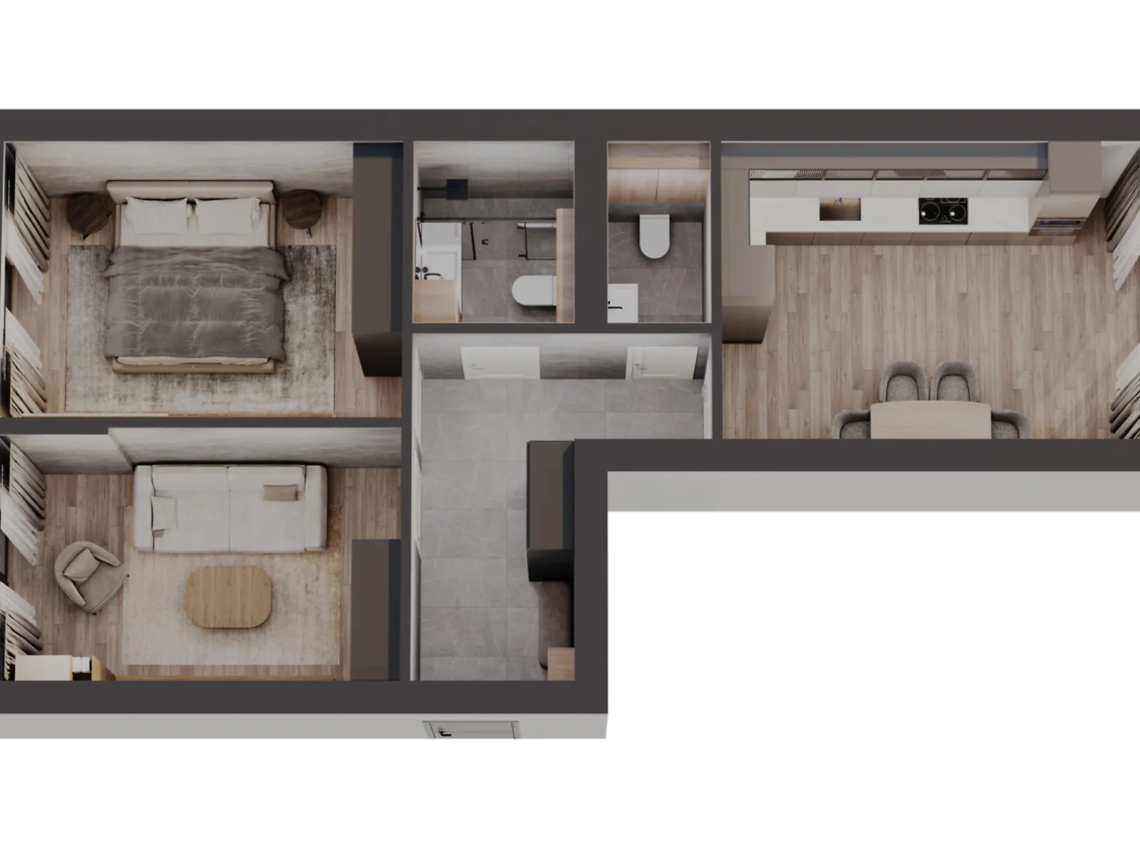 Продается 2-комнатная квартира 62 кв. м в Чагоре, ул. Международная - фото 1