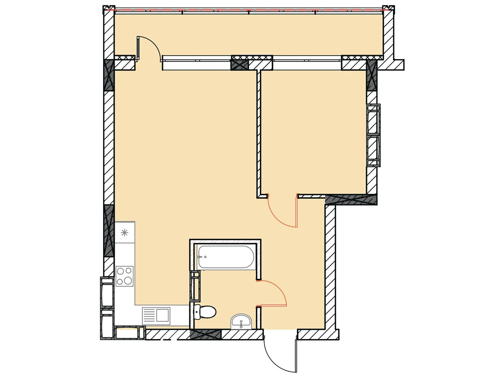 Продается 1-комнатная квартира 53.09 кв. м в Ирпене, Гостомельское шоссе, 49 - фото 1