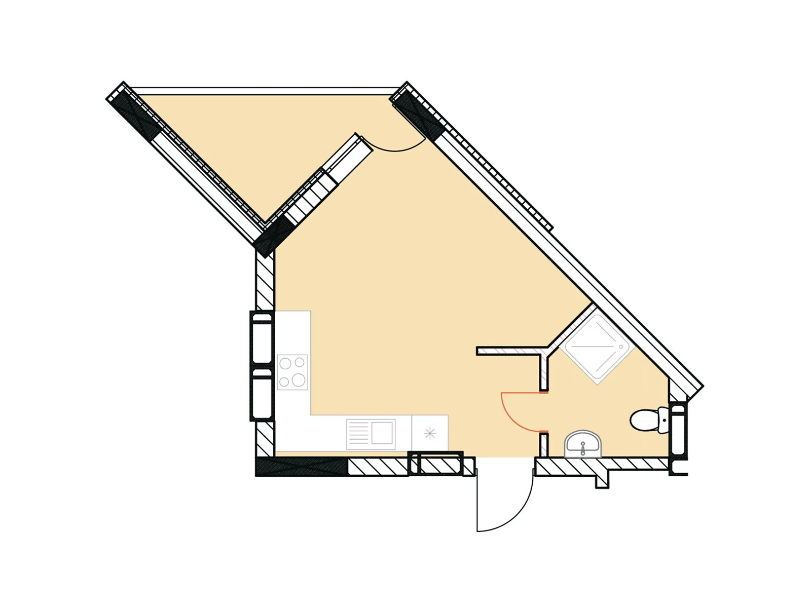 Продается 1-комнатная квартира 25.71 кв. м в Ирпене, цена: 31549 $ - фото 1