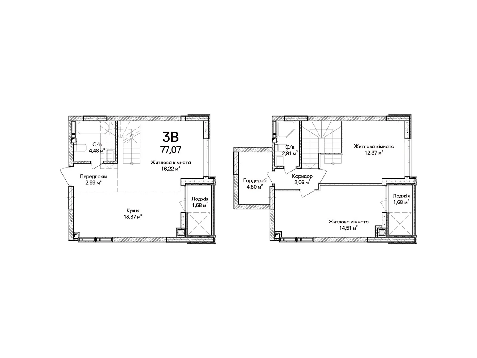 Продається 3-кімнатна квартира 77 кв. м у Ірпені, вул. Ольги Кобилянської(Достоєвського) - фото 1