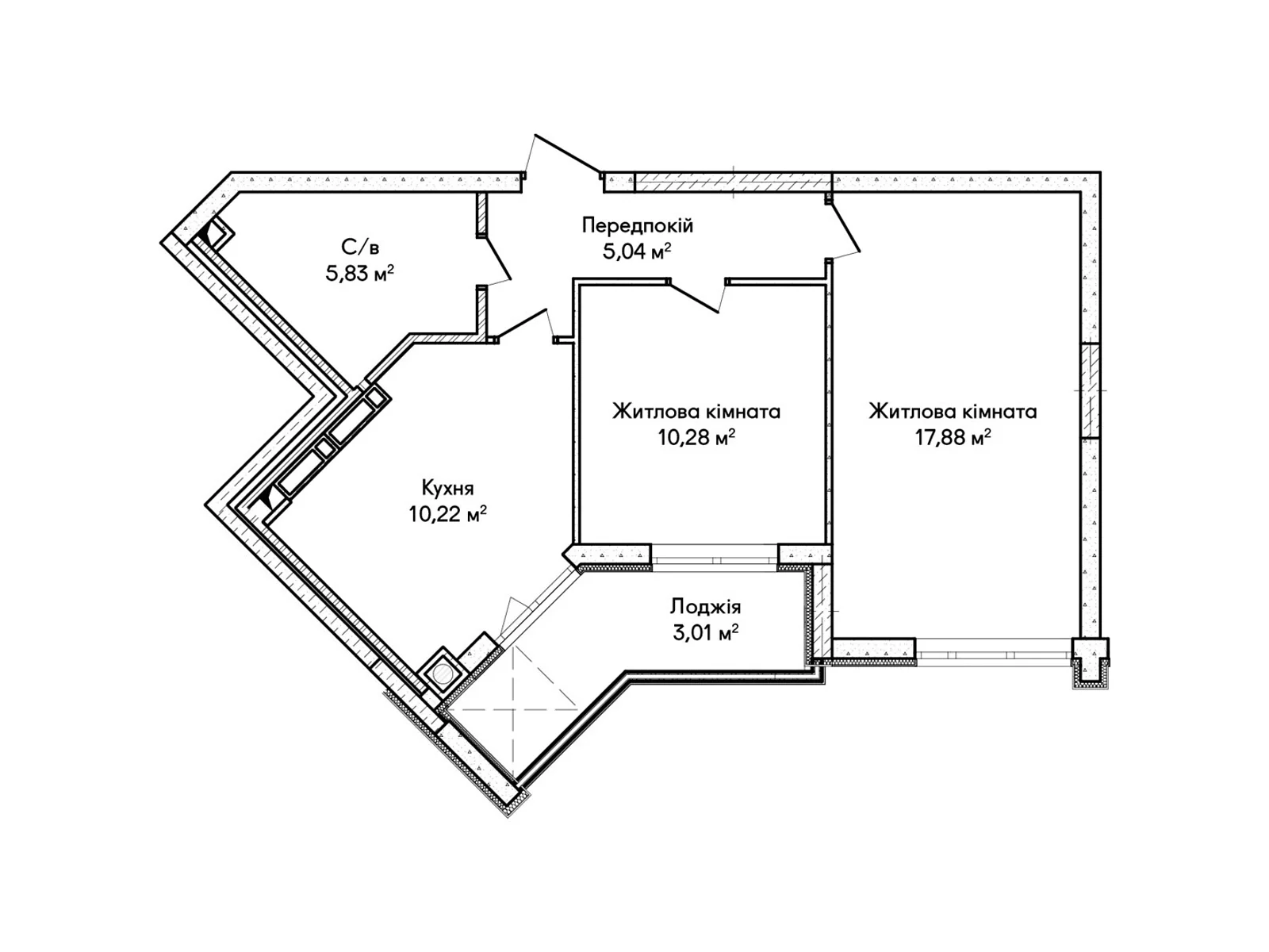 Продається 2-кімнатна квартира 52 кв. м у Ірпені, вул. Ольги Кобилянської(Достоєвського) - фото 1